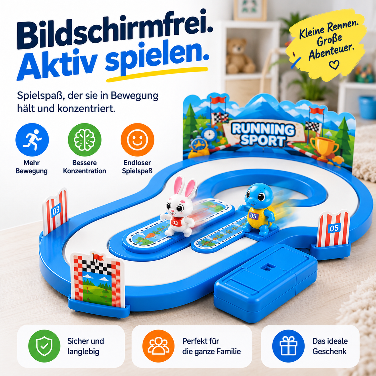 Interaktives Rennspiel für Kinder