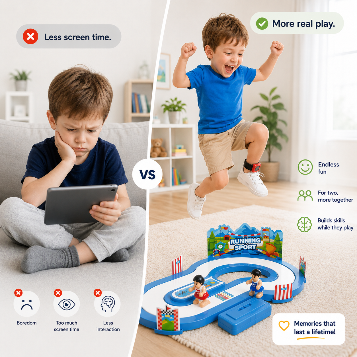 Interactive Racing Game Screen-Free Fun for Kids with Endless Energy